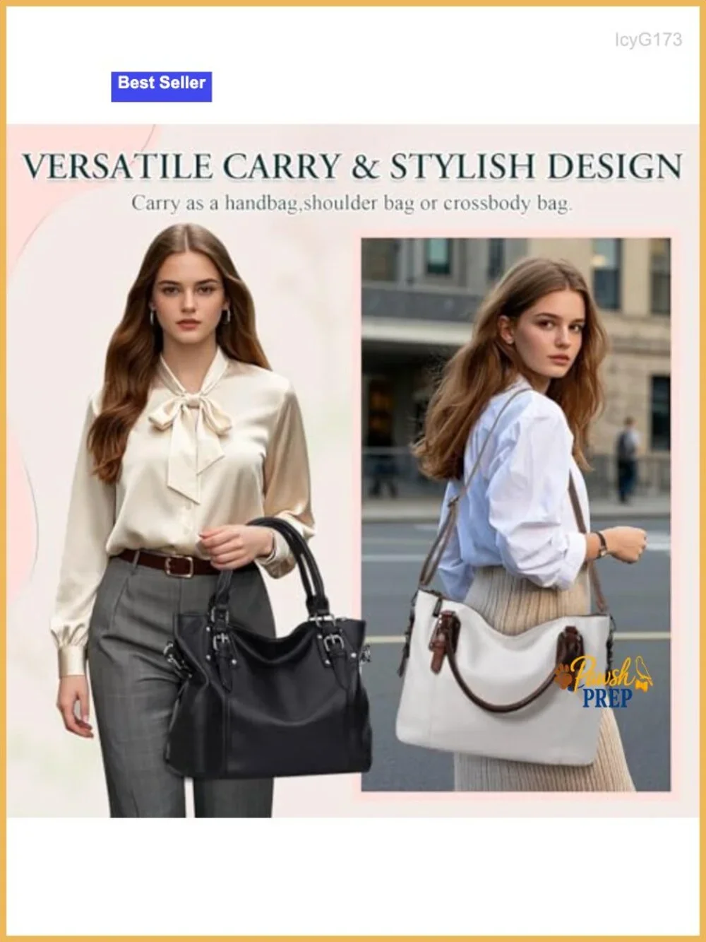 VX VONXURY Hobo Bag Women Faux Leather Tote Shoulder Crossbody Purse Satchel